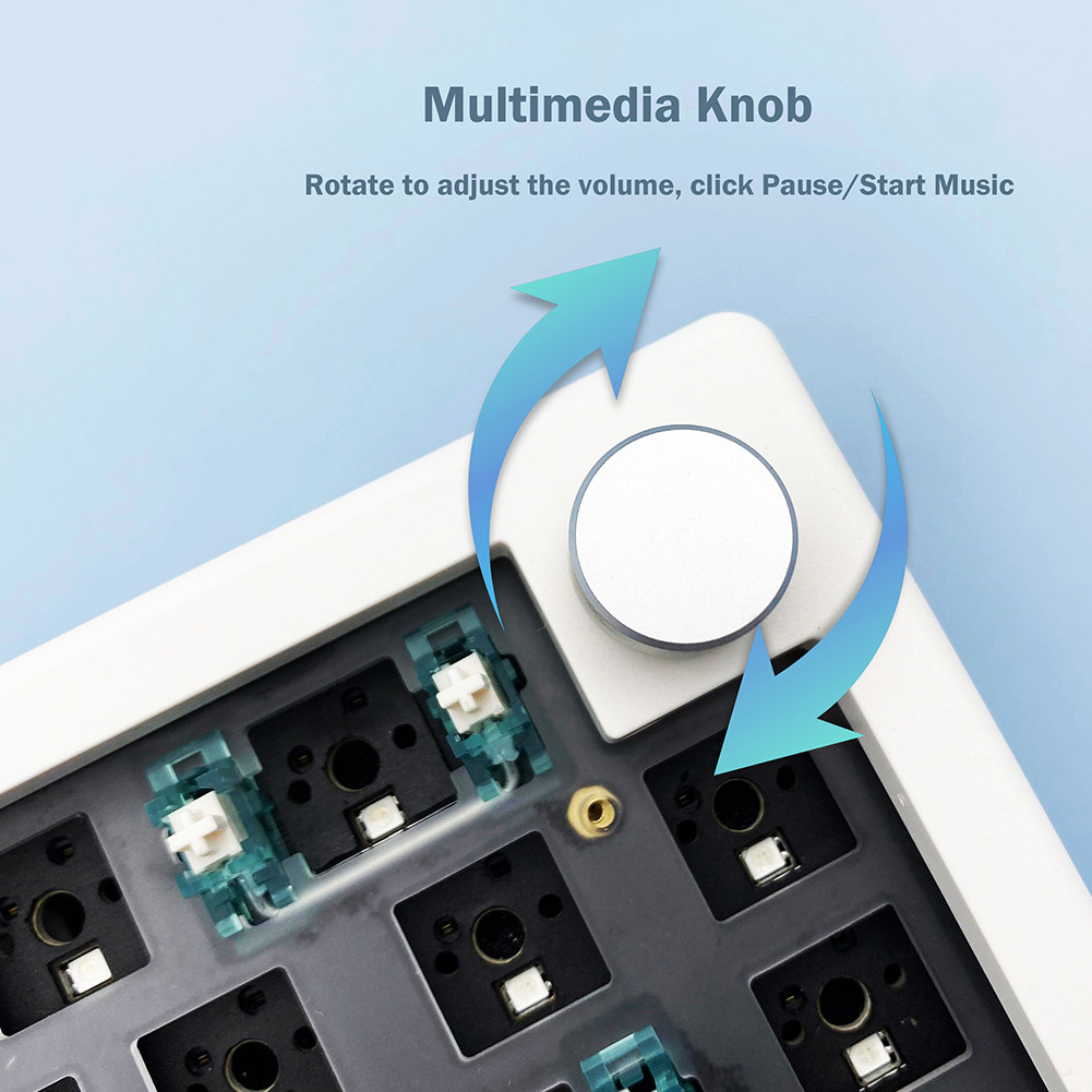 67 Keys NKRO RGB Hotswap DIY Bluetooth-compatible 2.4G Wired Mechanical ...