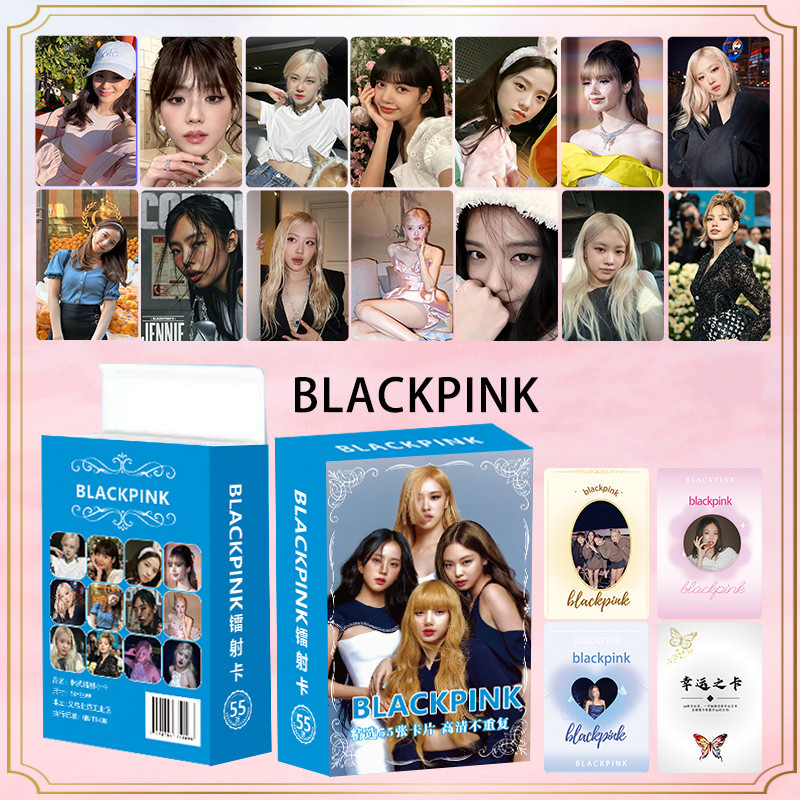 55pcs/box BLACKPINK photocards 2022 Weleoming Colleelion Summer