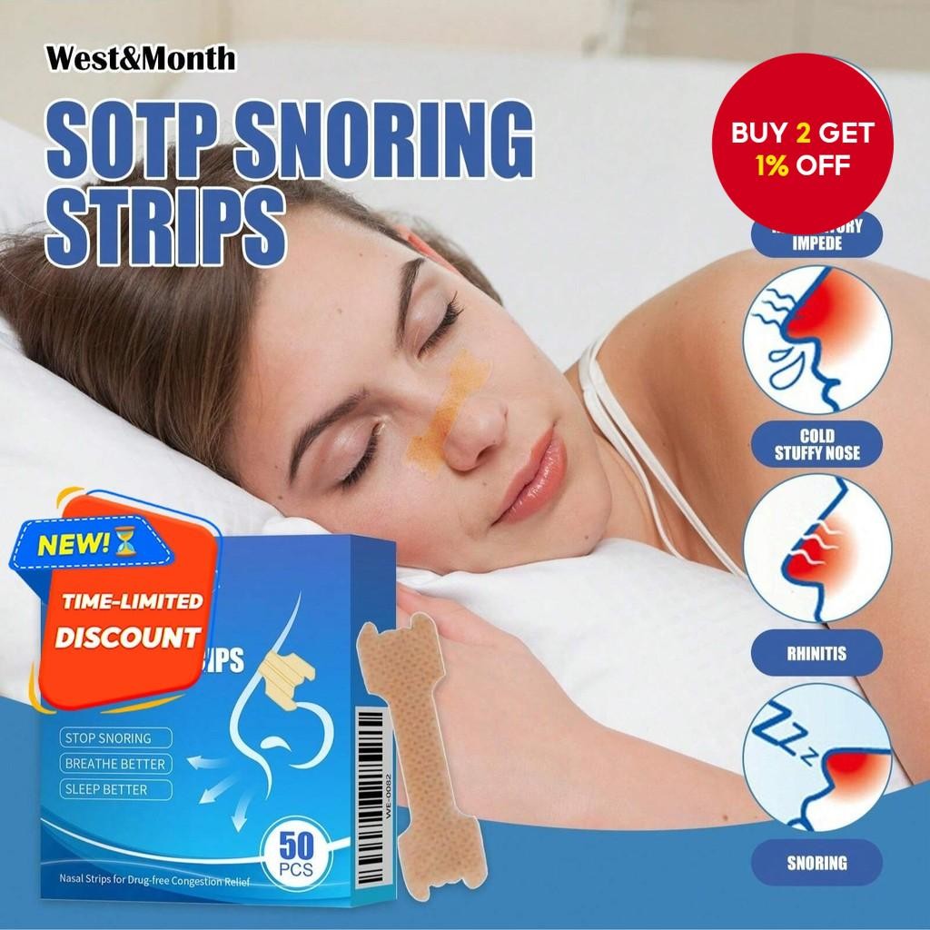 Nasal Strips for Snoring, Large 50 Pack | Extra Strength Anti Snoring ...