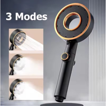 High Pressure Shower Head 3 Modes Adjustable Showerhead Water Saving ...