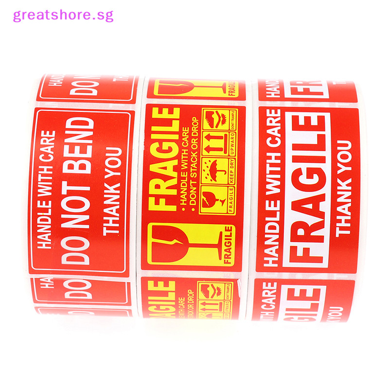greatshore 250pcs/Roll Fragile Stickers Handle with Care Thank You ...