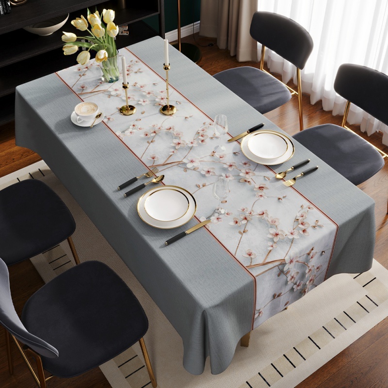 New Style PVC Tablecloth Waterproof Oilproof Rectangular Fabric Coffee ...