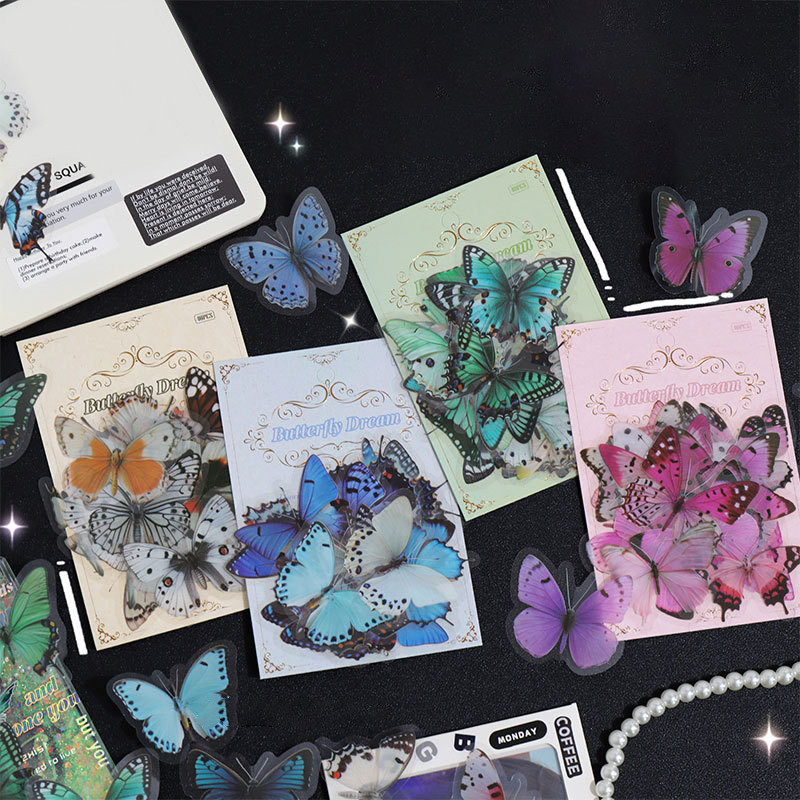 40 Pcs Fantasy Butterfly Dream Series Stickers Scrapbook Deco DIY ...