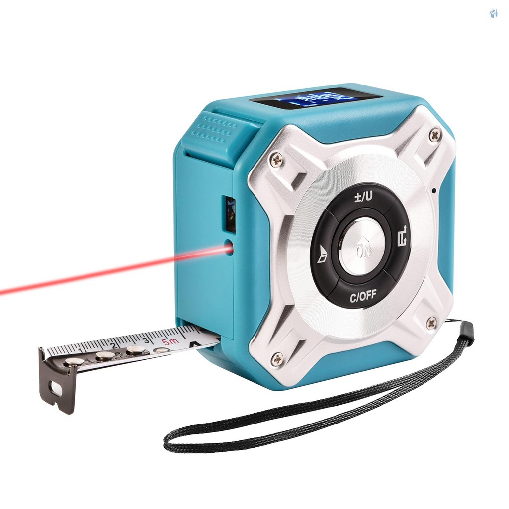 Laser Tape Measure Cross Laser Line 3 In 1, Laser Measure 131ft/40m, Measuring Tape 16ft/5m, Cross Line 32ft/10m, Digital Laser Distance Meter For Measuring Area/Volume/Pythagorean