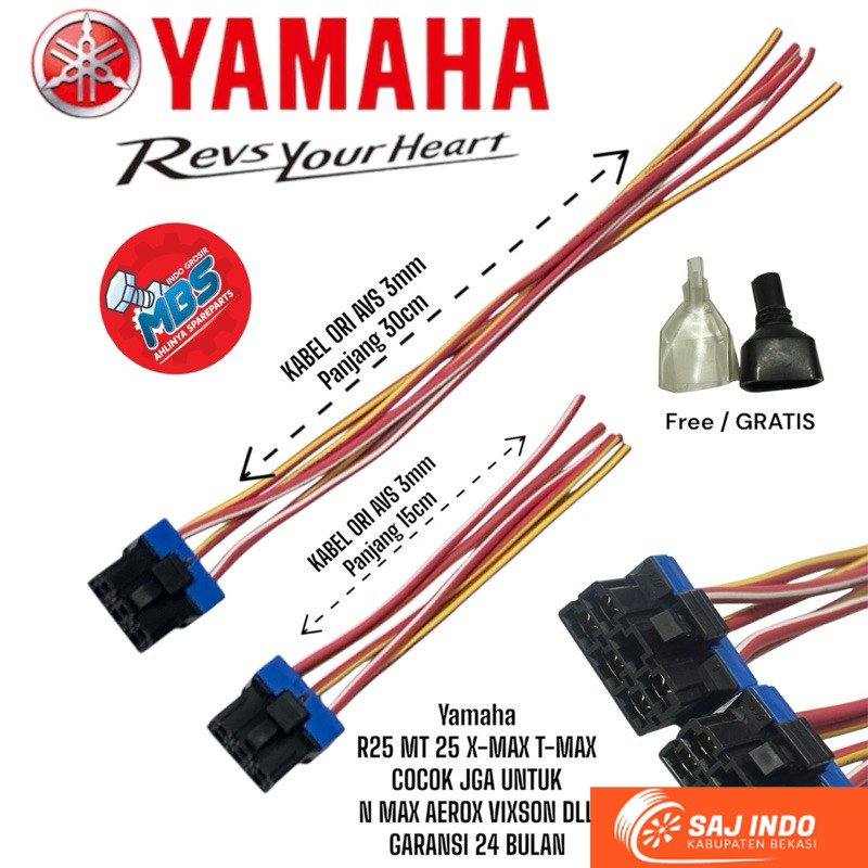 Yamaha R25 MT 25 Kiprok Socket Original Thailand Custom Cable | Shopee ...