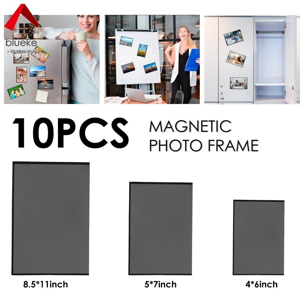 10Pcs Magnetic Picture Frames Magnetic Photo Pocket Reusable Magnetic ...
