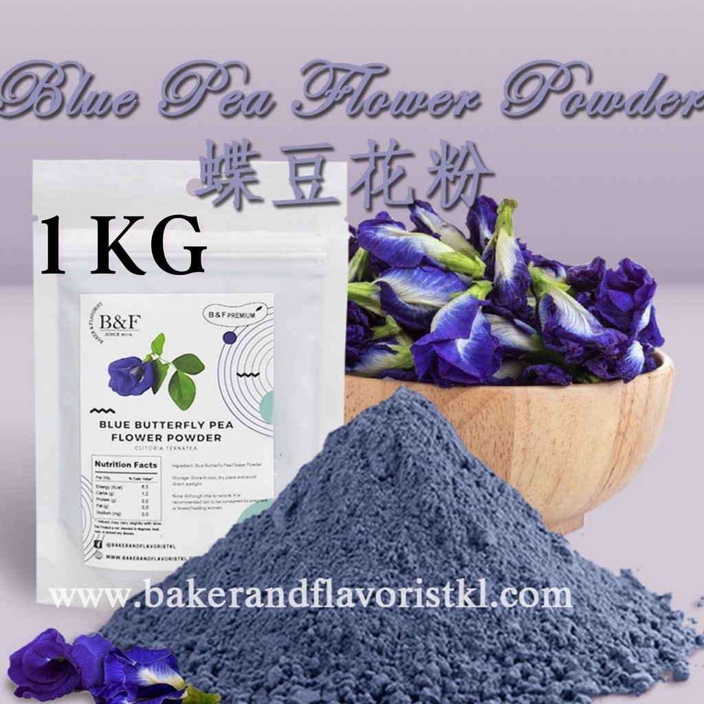 Blue pea flower powder 1000g butterfly pea latte flower powder | Shopee ...