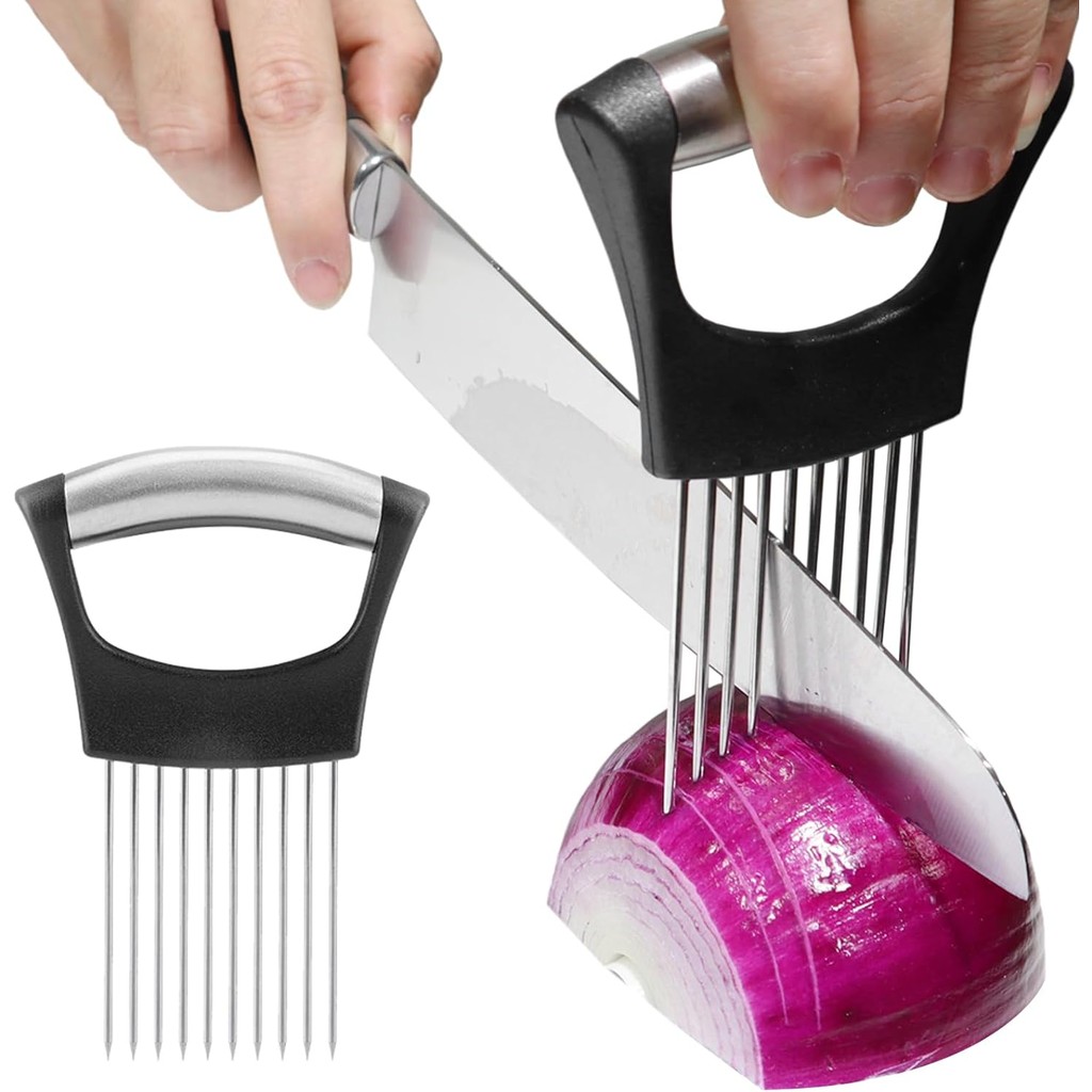 Best Utensils Onion Holder Slicer Vegetable Tools Stainless Steel Easy ...