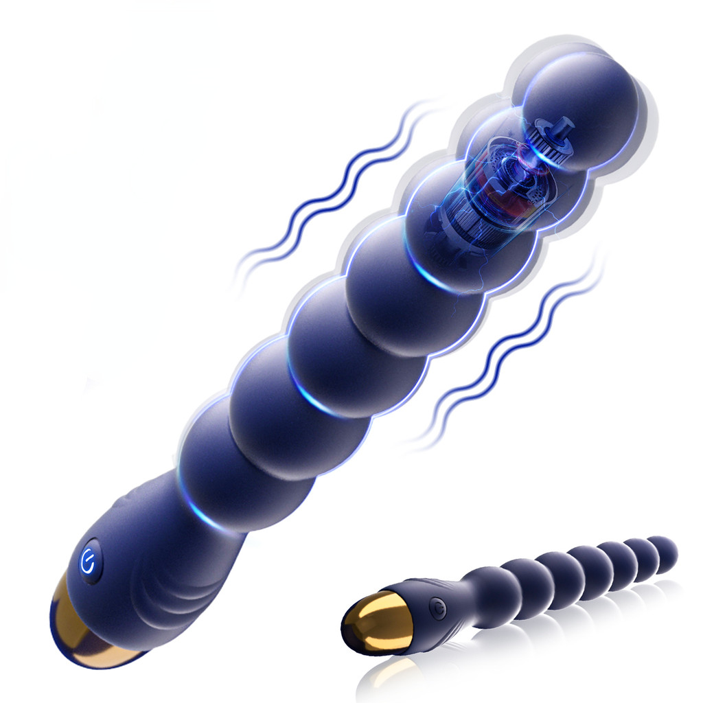 Vibrateur Anal 10 Vitesses Avec Perles - Massage Prostate, Point G Et Clitoris, Plug Multifonction