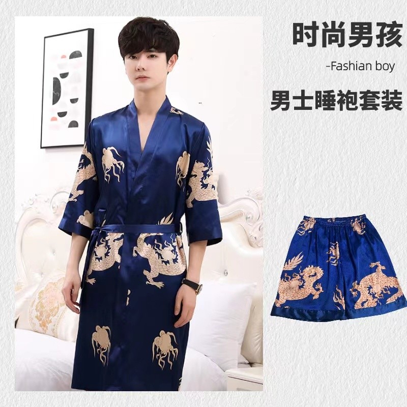 Korean silk robe best sale