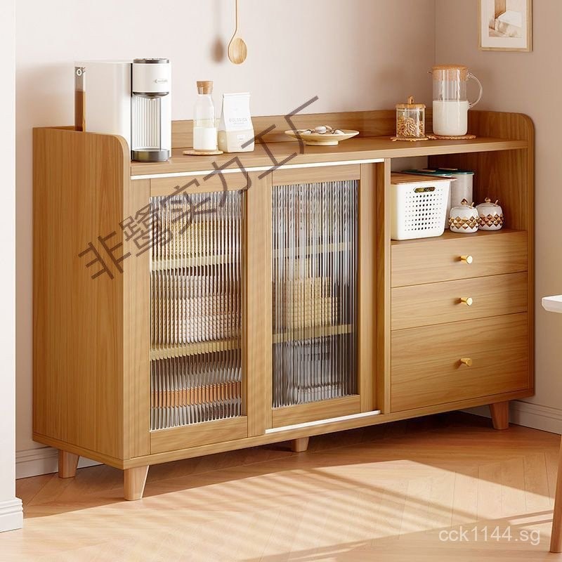 Japanese-Style Kitchen Cabinet Storage Cabinet Wall-Mounted Tea Cabinet ...