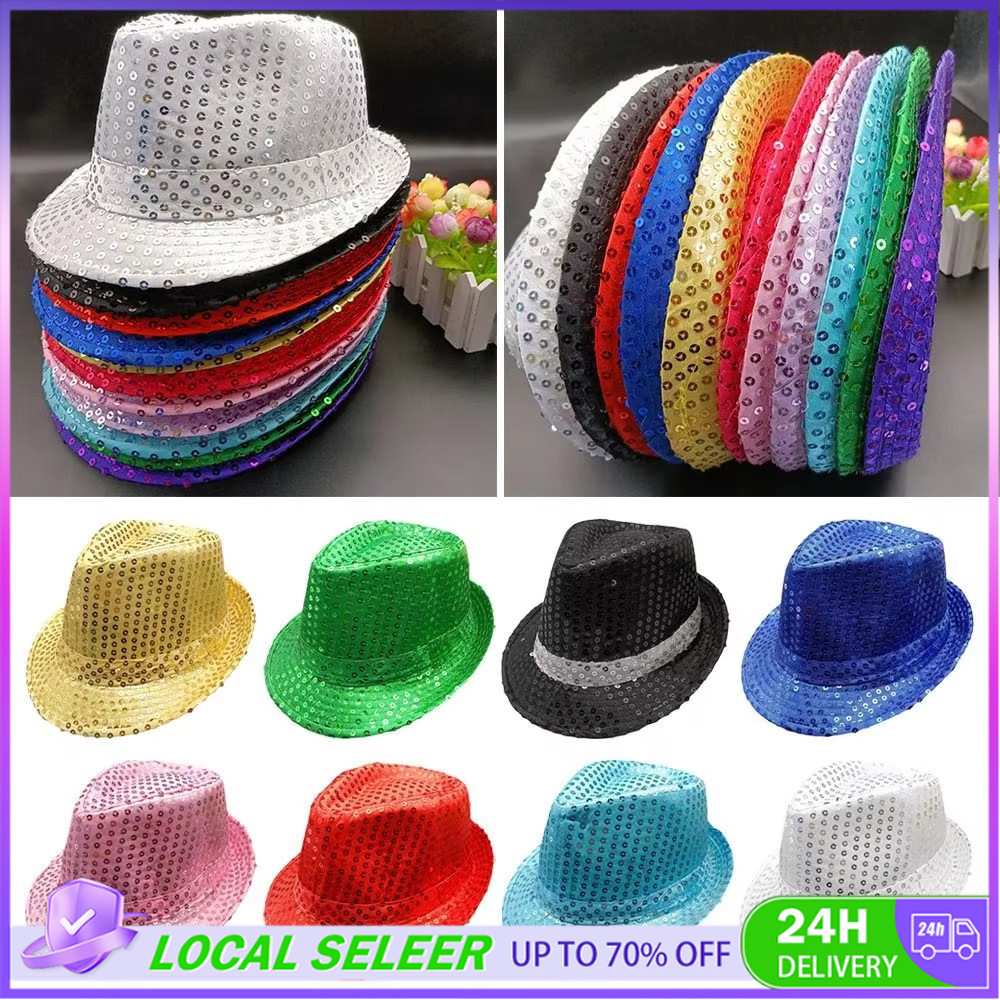 Masquerade Dance Hat Kids Hat Sequins Decorated Stage Dance Performance ...