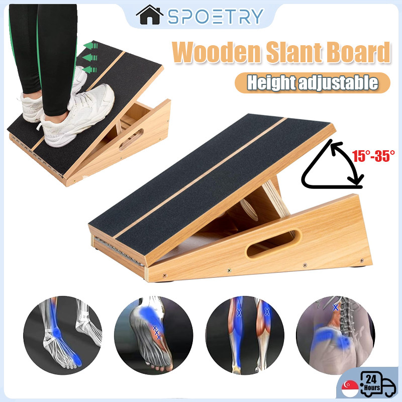 【SG-SPOETRY】 Wooden Slant Board Adjustable Incline Board and Calf ...