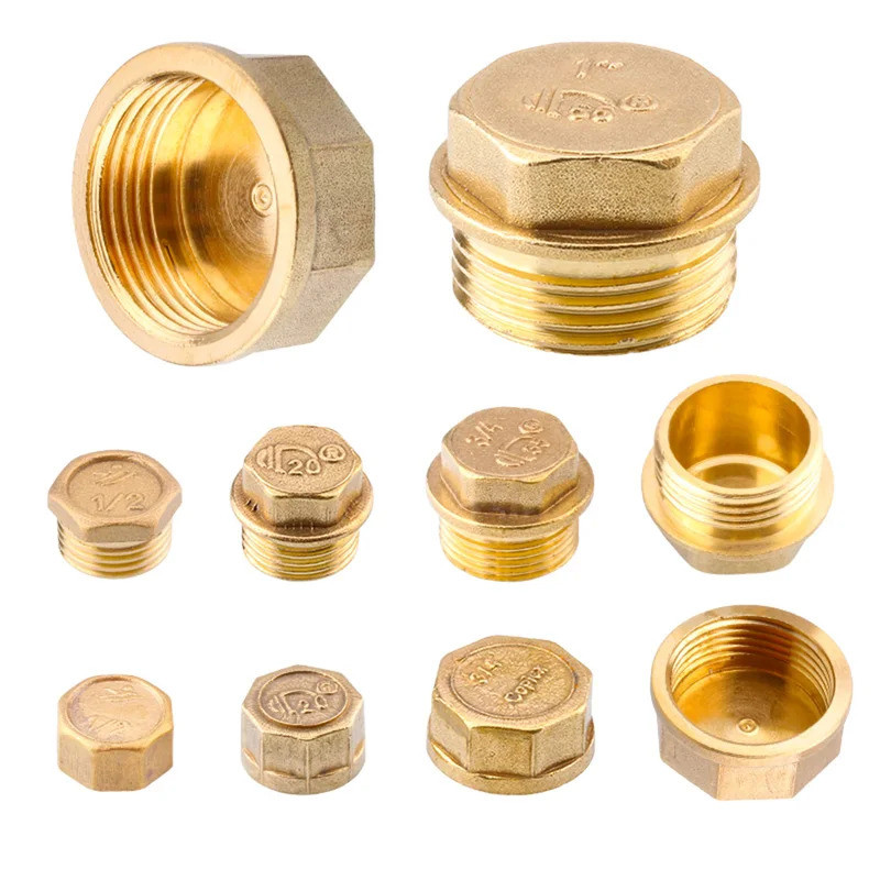 BSP Female Thread Brass End Cap Plug G1/8–G2 | Hex Head Stopper Pipe ...
