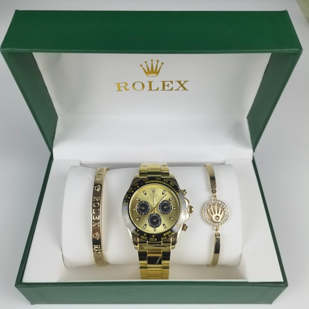 Rolex 2024 universe chronograph Daytona series quartz movement stainless steel watch business Swiss box set 33 pieces Shopee Singapore