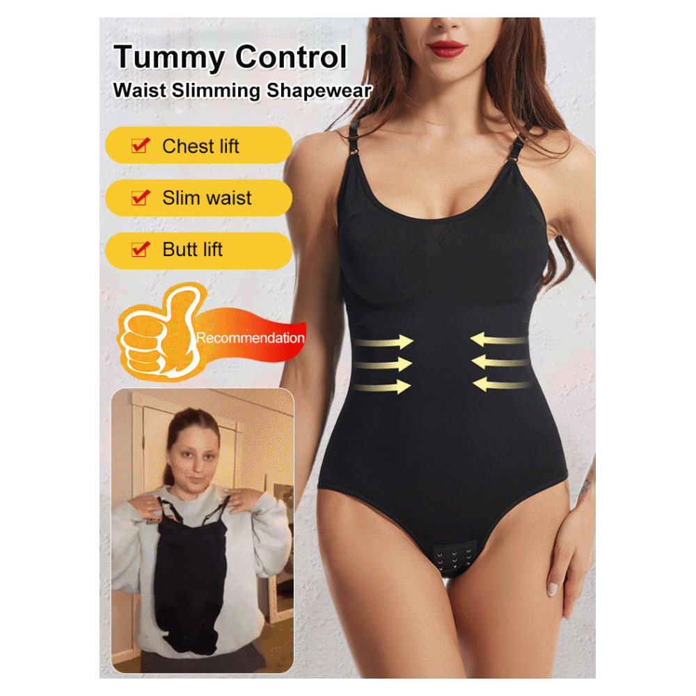 VEIMIA 24h Shipping High Elastic Fabric Tummy Control Waist Slimming One Piece Shapewear Large Size Body Shaping Inner Wear Three Dimensional Chest Support Shopee Singapore