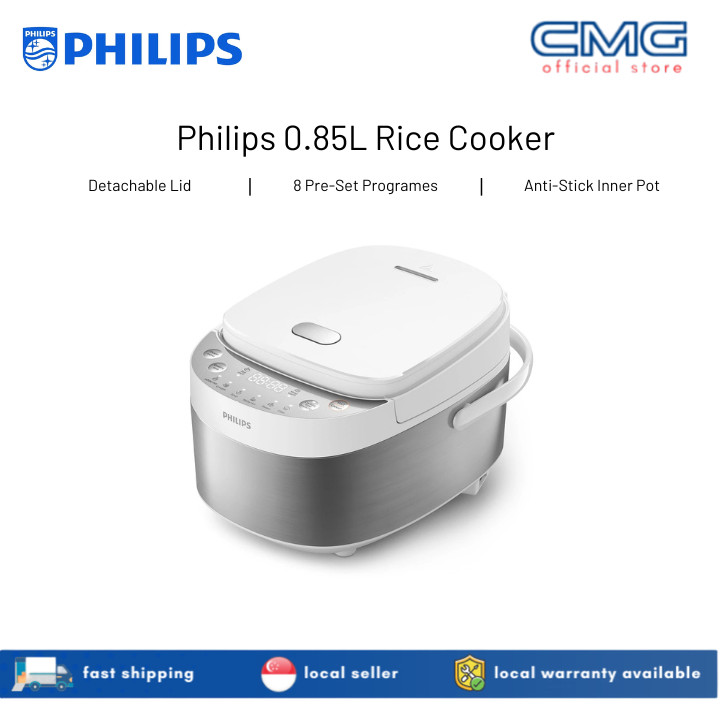 Philips HD3170 Rice Cooker 0.85L // 8 Pre-Set Menu, Non Stick Inner Pot ...