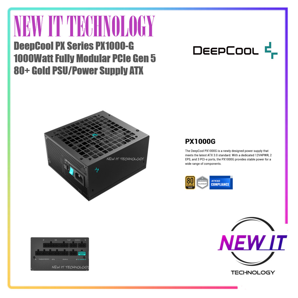 DeepCool PX Series PX850G 850w / PX1000G 1000w / PX1200G 1200w Fully ...
