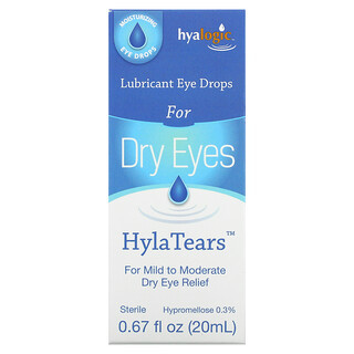 Hyalogic, HylaTears, Lubricant Eye Drops for Dry Eyes, 0.67 fl oz (20 ...