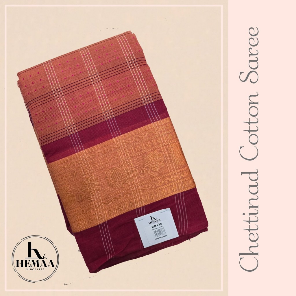 Orange Chettinad Cotton main image 1