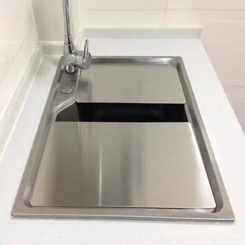 Stainless Steel Sink Cover Kitchen Sink Drain Board Cover Washing Basin Cover Bake Board Cutting Board Double Shopee Singapore