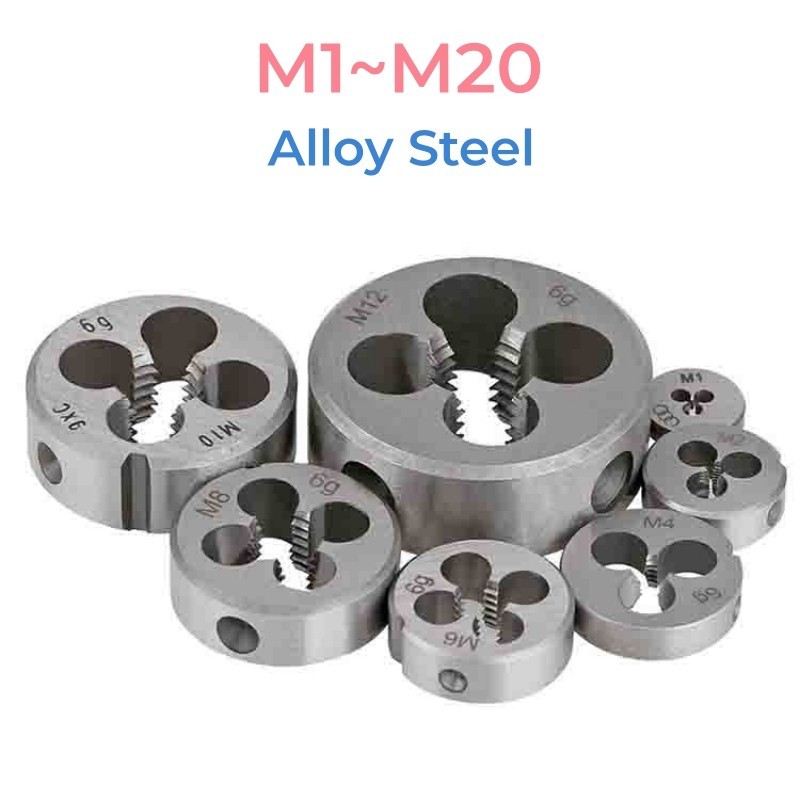1 PCS Alloy Steel Thread Die M1 M1.2 M1.4 M1.6 M1.7 M2 M2.5 M3 M3.5 M4 ...