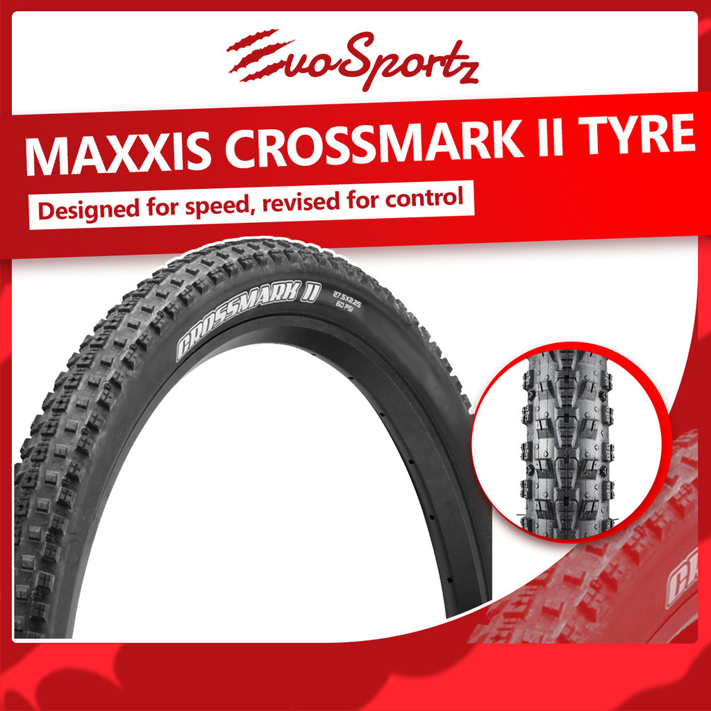 Maxxis Crossmark II Tyre Quality MTB Bicycle Bike Tires Cycling Tyres Shopee Singapore