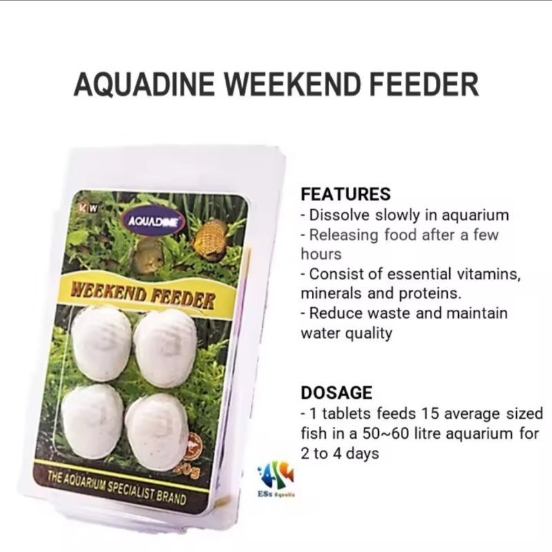 Aquadine Weekend Feeder (Holiday Food) 20g/40g | Shopee Singapore