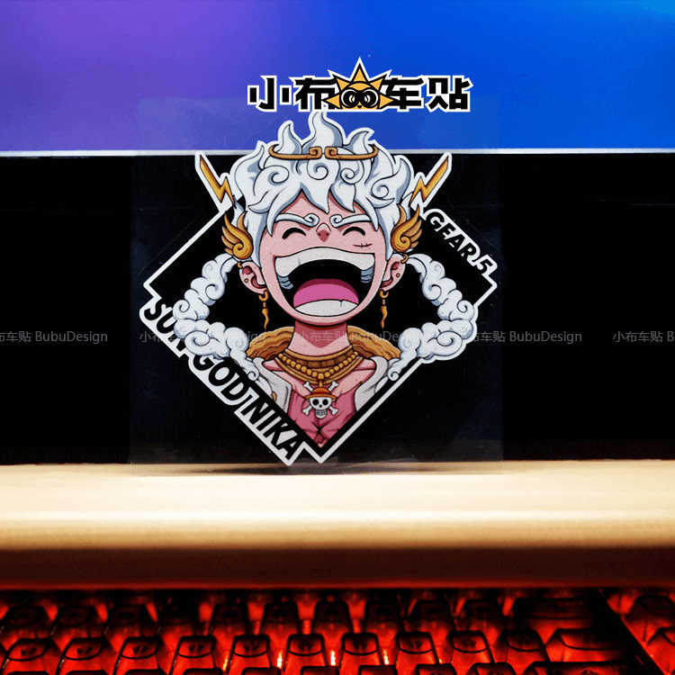 GWZQ Lowest Price~Small Cloth Car Sticker One Piece Luffy Five-speed ...
