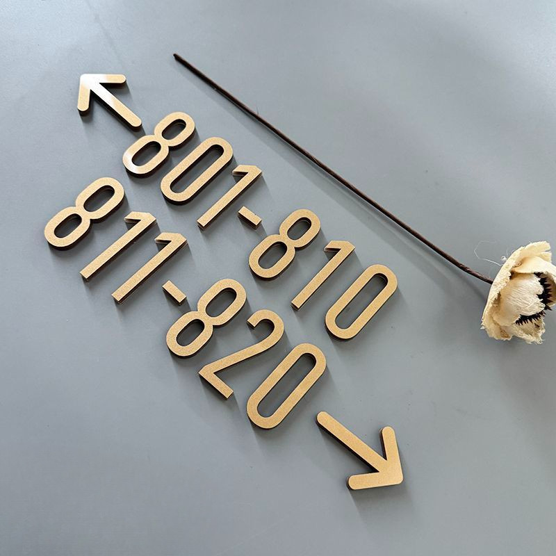 golden 2.8x7cm unit number signage door unit number house number door ...