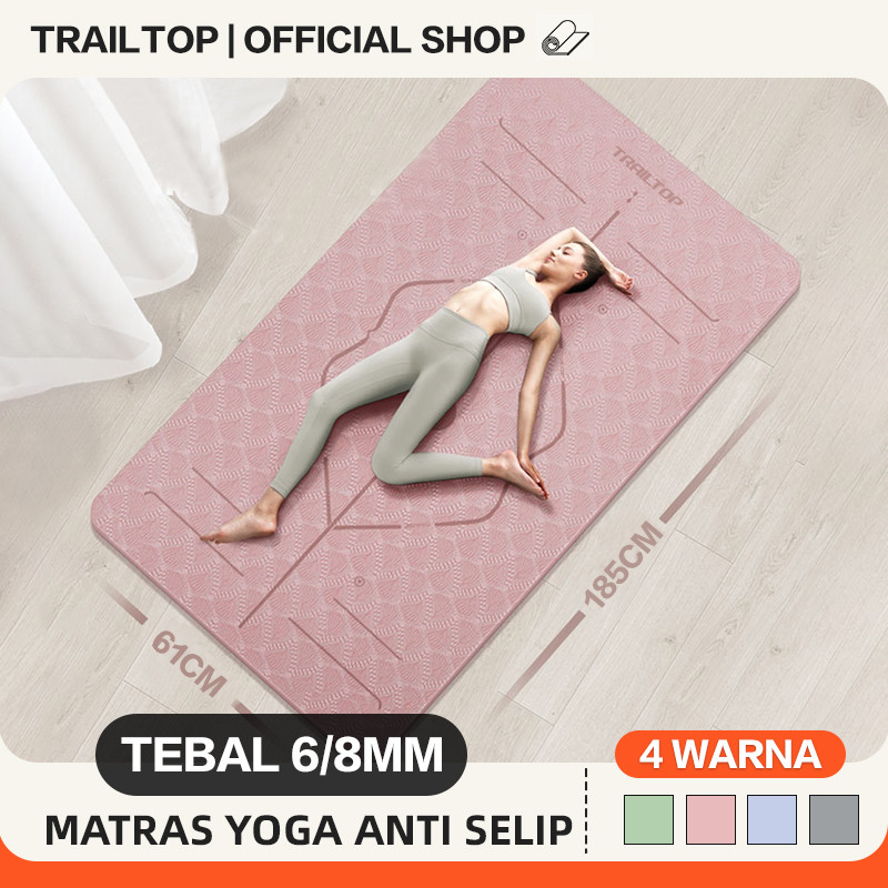 TrailTop Yoga Mat TPE Anti-Slip Soundproof