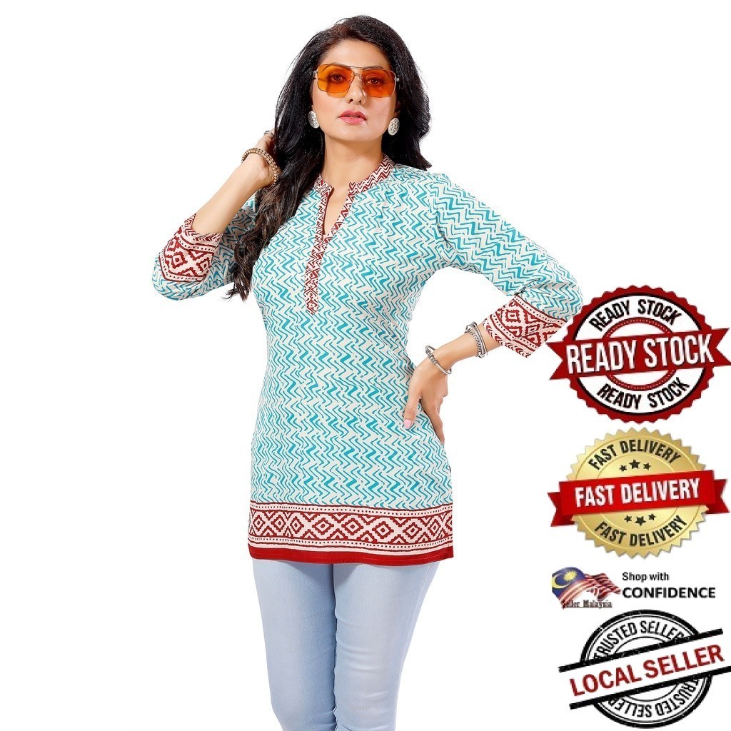 Kurti women Indian new design kurti set kurti plus size kurti muslimah kurti set with pants kurti top Kurtis UD583DMISC Shopee Singapore