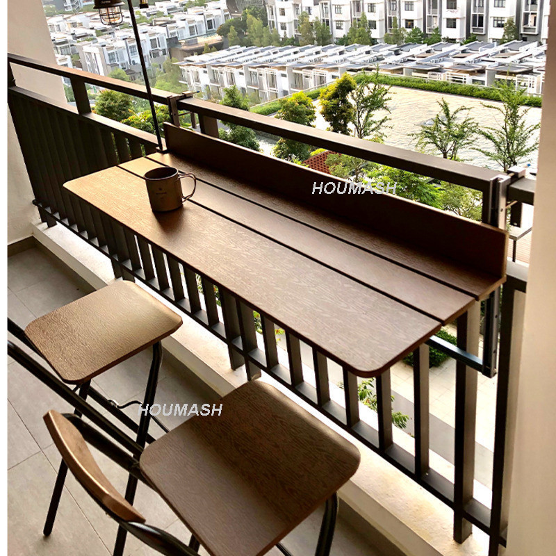 Outdoor Lifting Desk Balcony Railing Hanging Table Hanging Small Bar ...