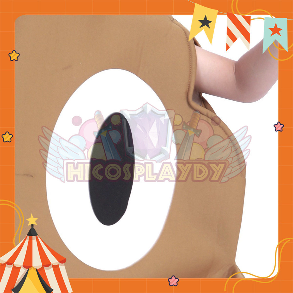 hiCosplayDy Kids Adult Poo Emoji Fancy Dress Costume Unisex Poop Smiley ...