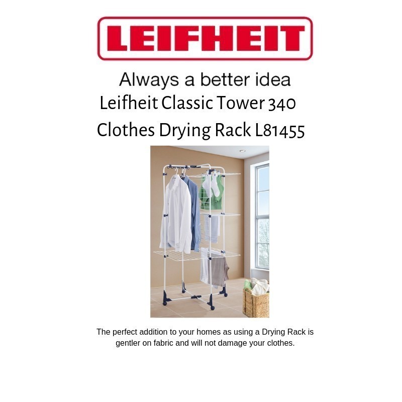 Leifheit classic tower 340 clothes airer hotsell