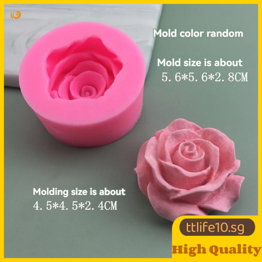 Silicone mold with lid for cake decorating, silicone bakeware, 3D, rose
