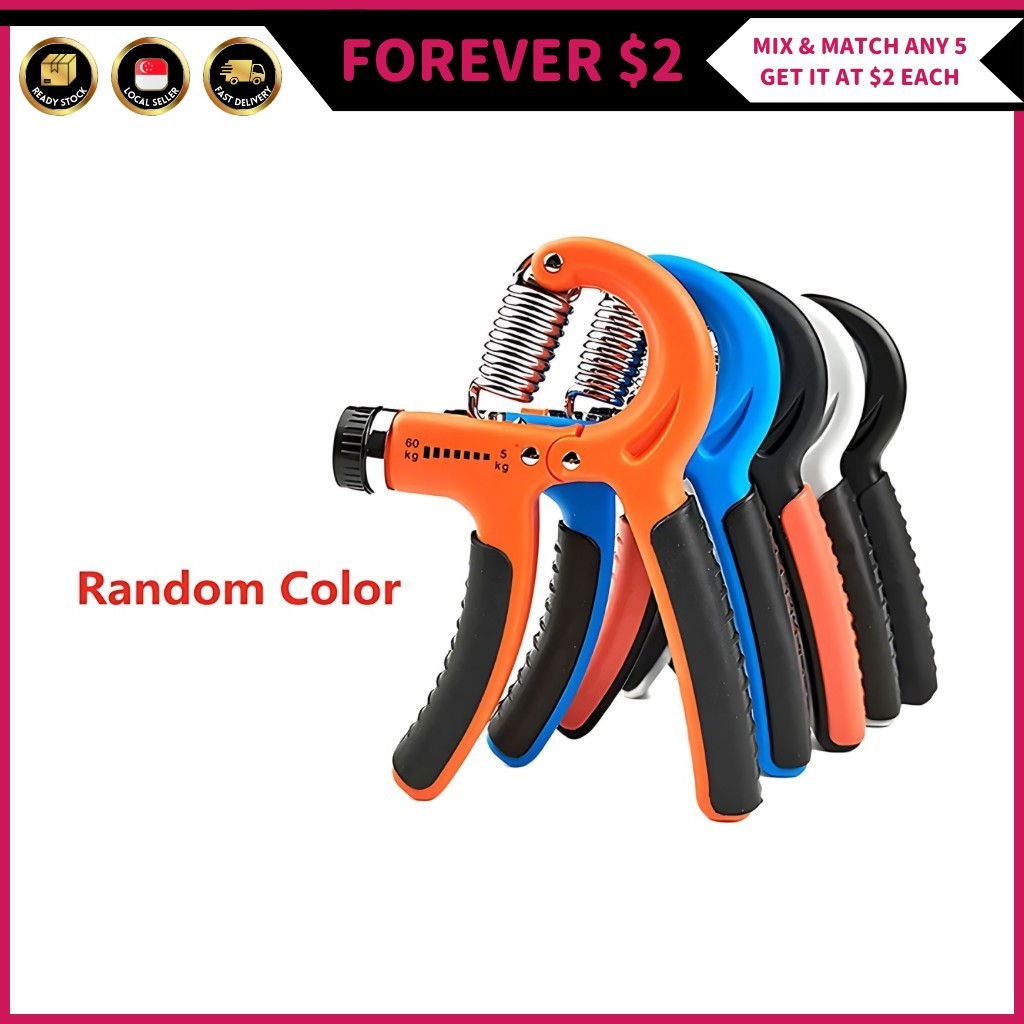 (FOREVER $2) Hand Compression Exercise Tool Hand Grip Adjustable 5-60Kg ...