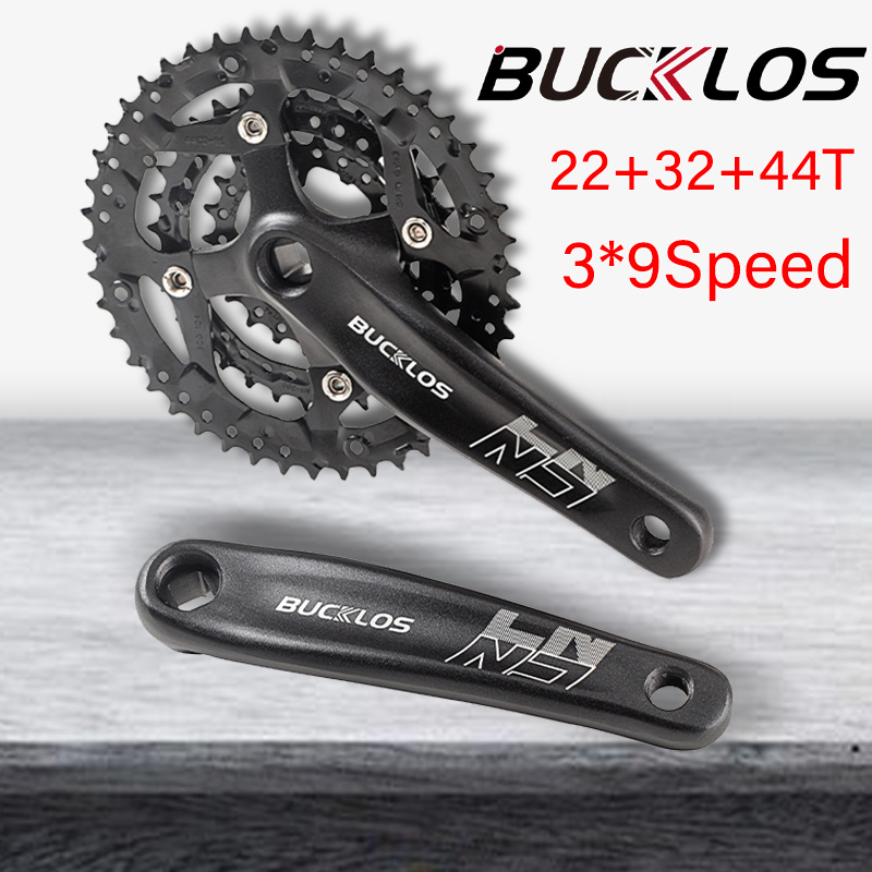 BUCKLOS MTB Crankset 104BCD 9 Speed Chainring Crank 22T 32T 44T Crank ...