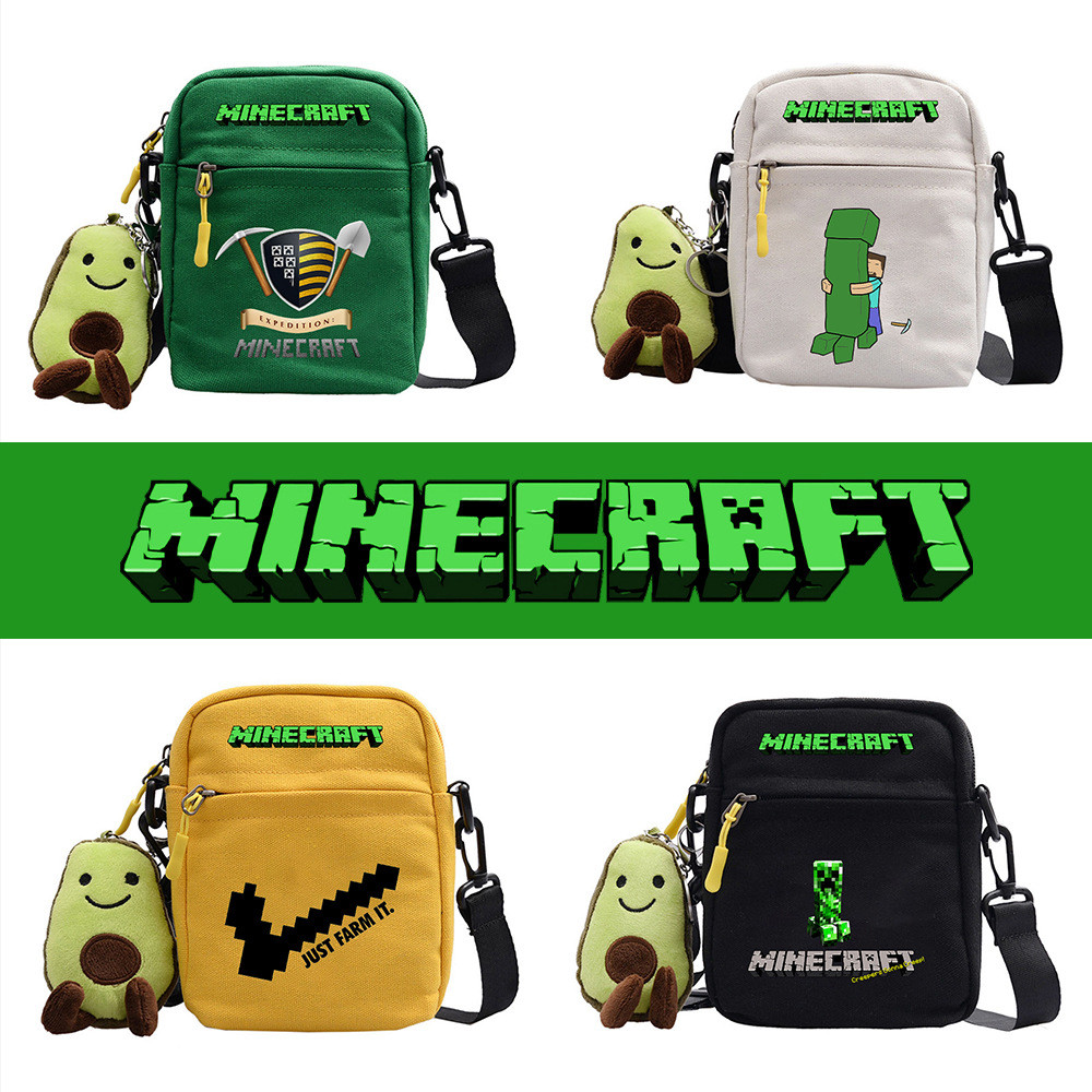 Minecraft minecraft Small Messenger Bag MC Casual Cartoon Small Square Bag Fashion Print Colorful Boy Canvas Shoulder Bag LC08