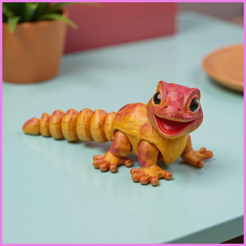 3D Printed Animals 3D Printed Lizard Reptile Fidget Toy Desk Toy ...