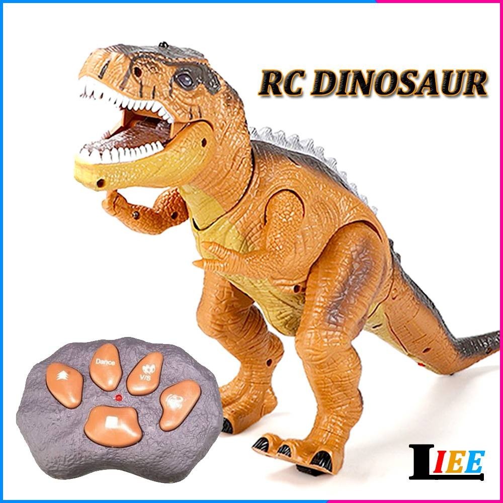 RC Control Walking Remote + Light Sound Birthday Kids Dinosaur Jurassic ...