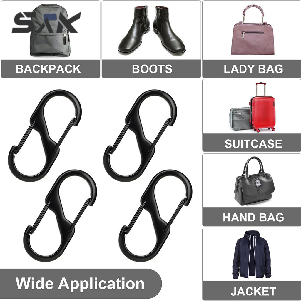 Zipper Clips Anti Theft Zipper Pull Locks Dual Spring S Carabiner ...