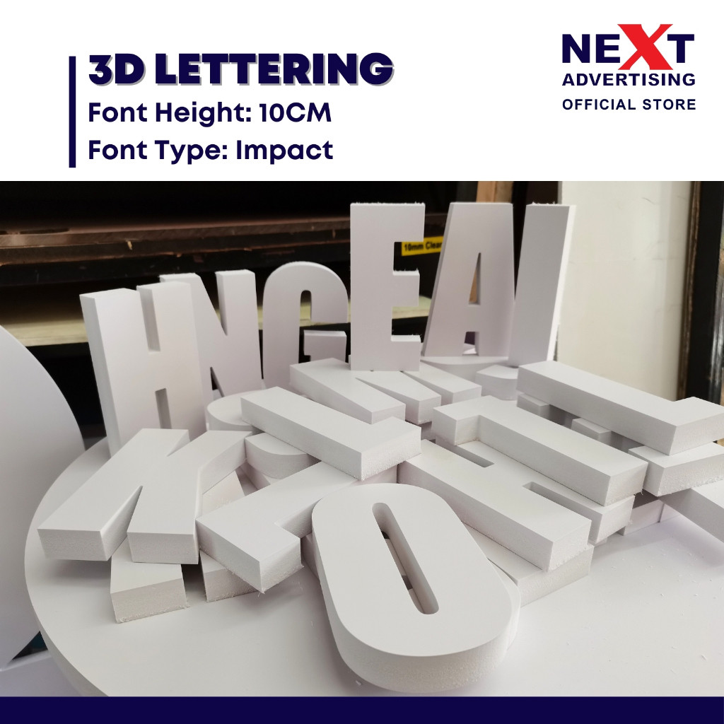 Project Board 3d Letters H 10CM] 3D Lettering & Numbering | Font: