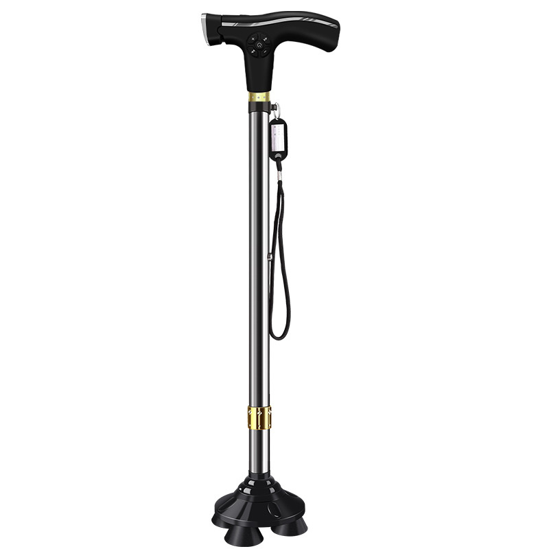 2023New Smart FourFoot Crutches Elderly Walking Stick MultiFunction