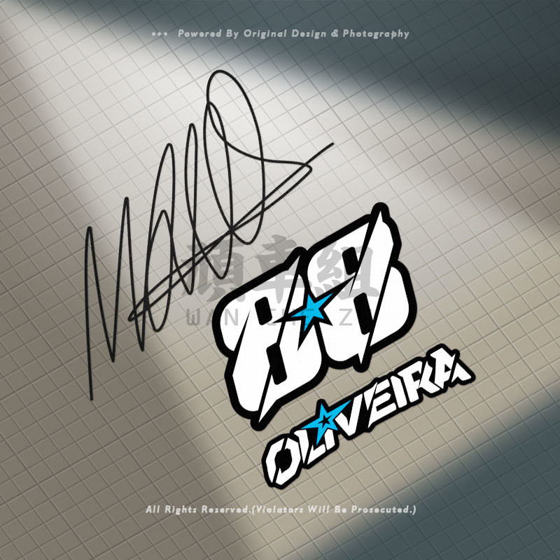 Ktm Rider Miguel oliveira No. 88 Signature Sticker Motorcycle Sticker ...