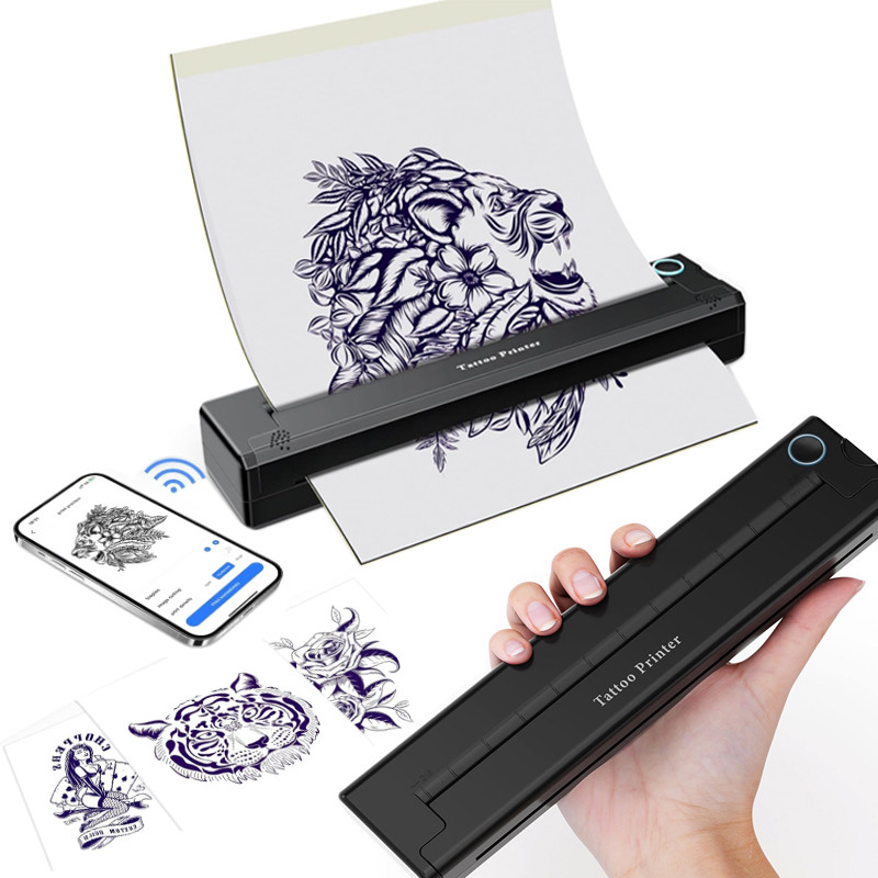 Portable Tattoo Transfer Printer Machine A4 size Mini Wireless Network ...