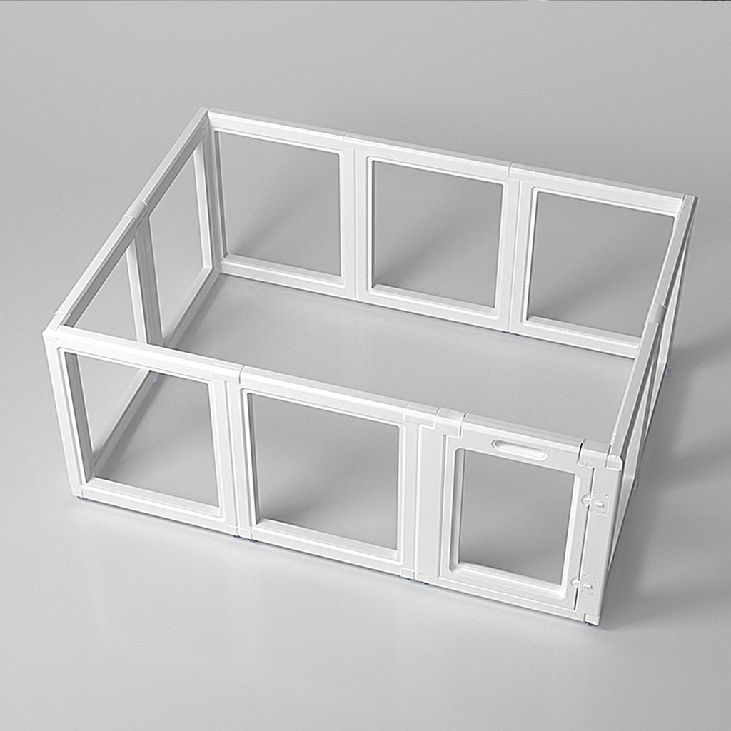 Frame White Plastic Dog Pen Pet Fence Dog Playpen,Dog Pen, Clear
