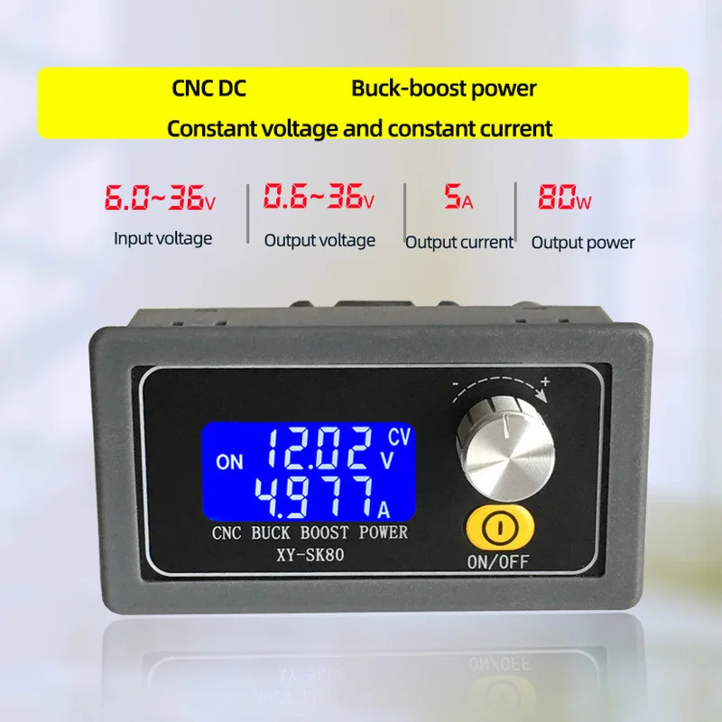 DC DC Buck Boost Converter CC CV 0.6-36V 5A 5V 12V 24V Power Module ...