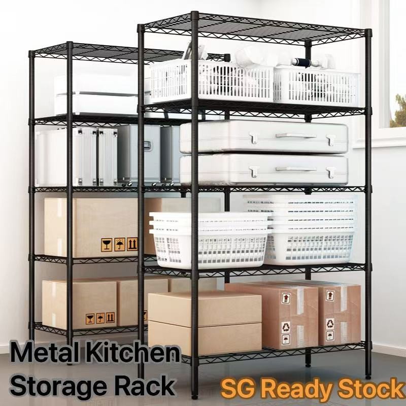 [SG Seller]Anti-Rust Metal Storage Rack Kitchen Rack Household/Iron ...