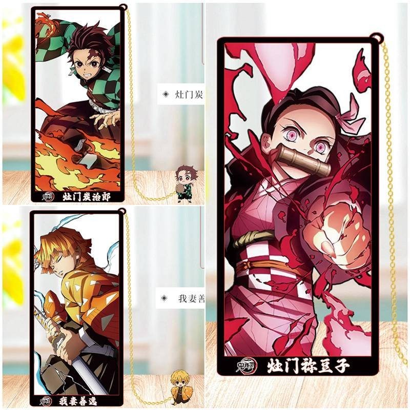 Cute Anime Demon Slayer Kimetsu No Yaiba Metal Hollow Bookmark Kamado